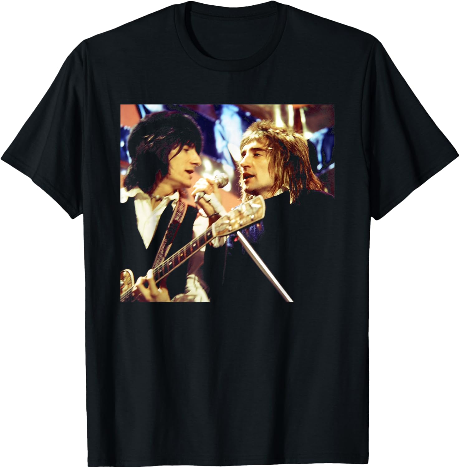 Rod Stewart & Ronnie Wood The Faces Top of The Pops 1973 T-Shirt S разноцветный