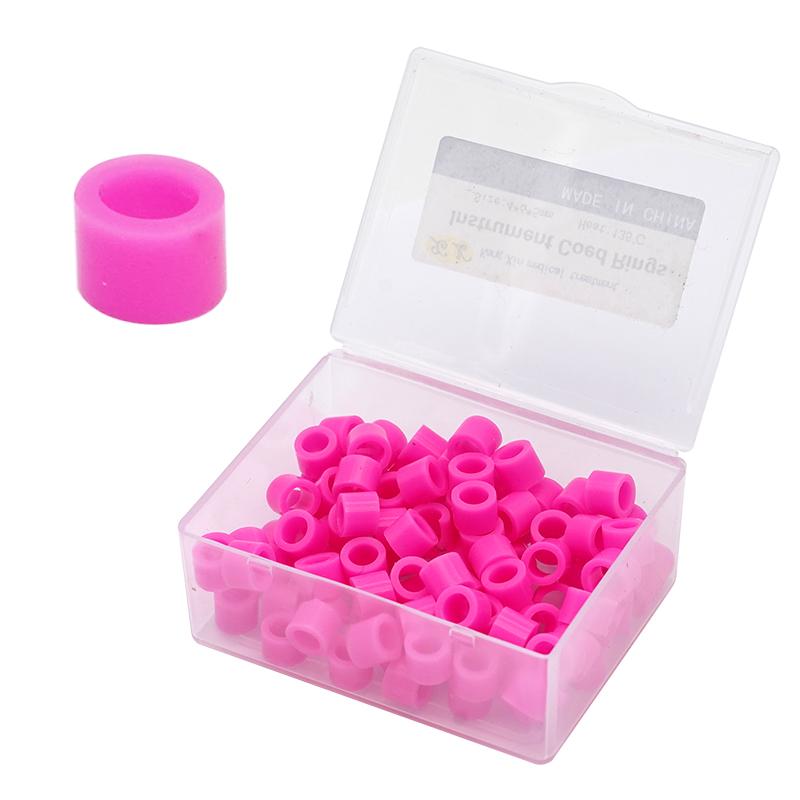 100Pcsbox Silicone Dental Instrument Color Code Rings Multi-Color Autoclavable Disinfection Orthodontic Universal Circle