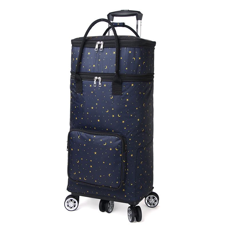 Faltbarer Einkaufswagen für Senioren mit großem Fassungsvermögen und tragbarer Aufbewahrungstasche