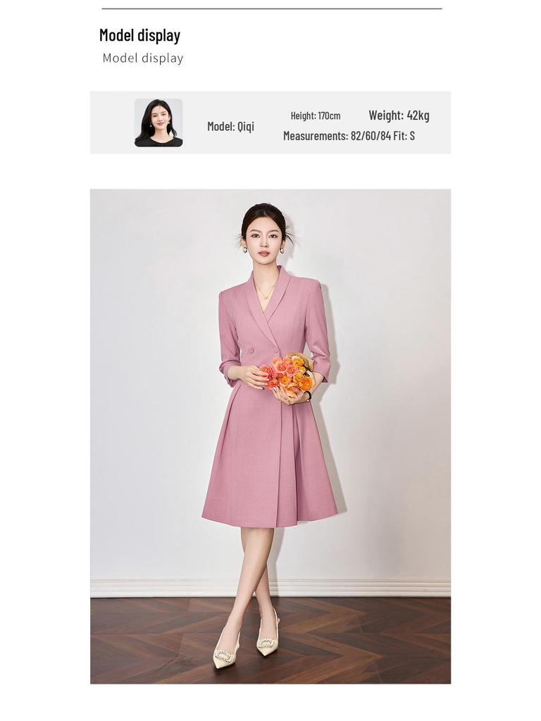 Nanyou Elegancka Formalna Dopasowana Sukienka Garniturowa Damska na Profesjonalne Okazje