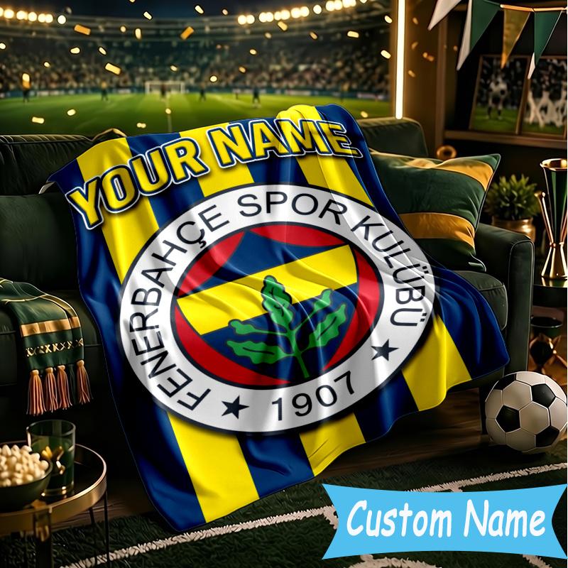 Custom Personalized Blanket Fenerbahçe Spor Soft Throw Blanket, Suitable for Family and Friends, Sofa Blanket,Home Decor Christmas gift
