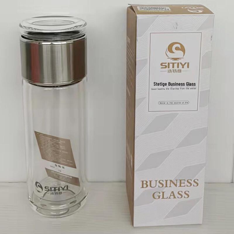 6-Pack Tea Infuser Double-Walled Glass Cups