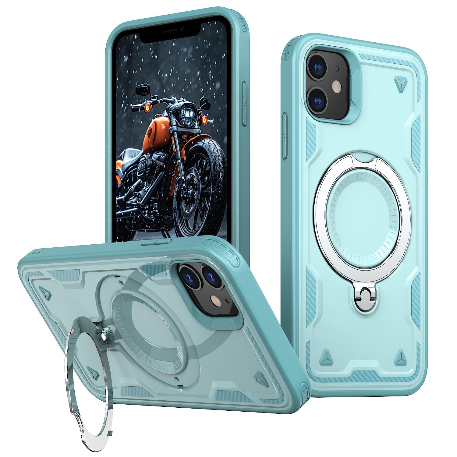 

Чехол для iPhone 11/XR, совместимый с MagSafe, военная защита, ПК+ТПУ, подставка, чехол для телефона A