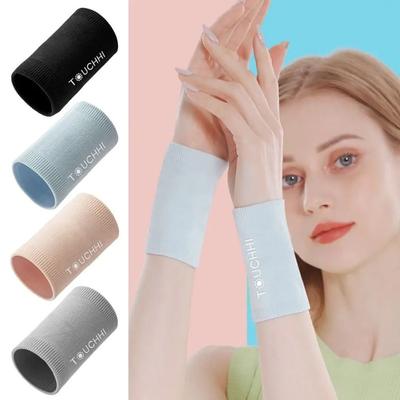Tricô Pulsos Envoltórios Compressão Pulso Manga Suor Absorvente Elástico Pulso Proteção Pulso Suporte Pulso Proteger Corrida Fitness