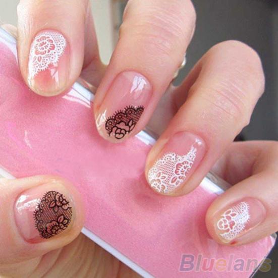 30 Sheets Mixed Floral Nail Art Stickers Decals DIY Manicure Design Accessories