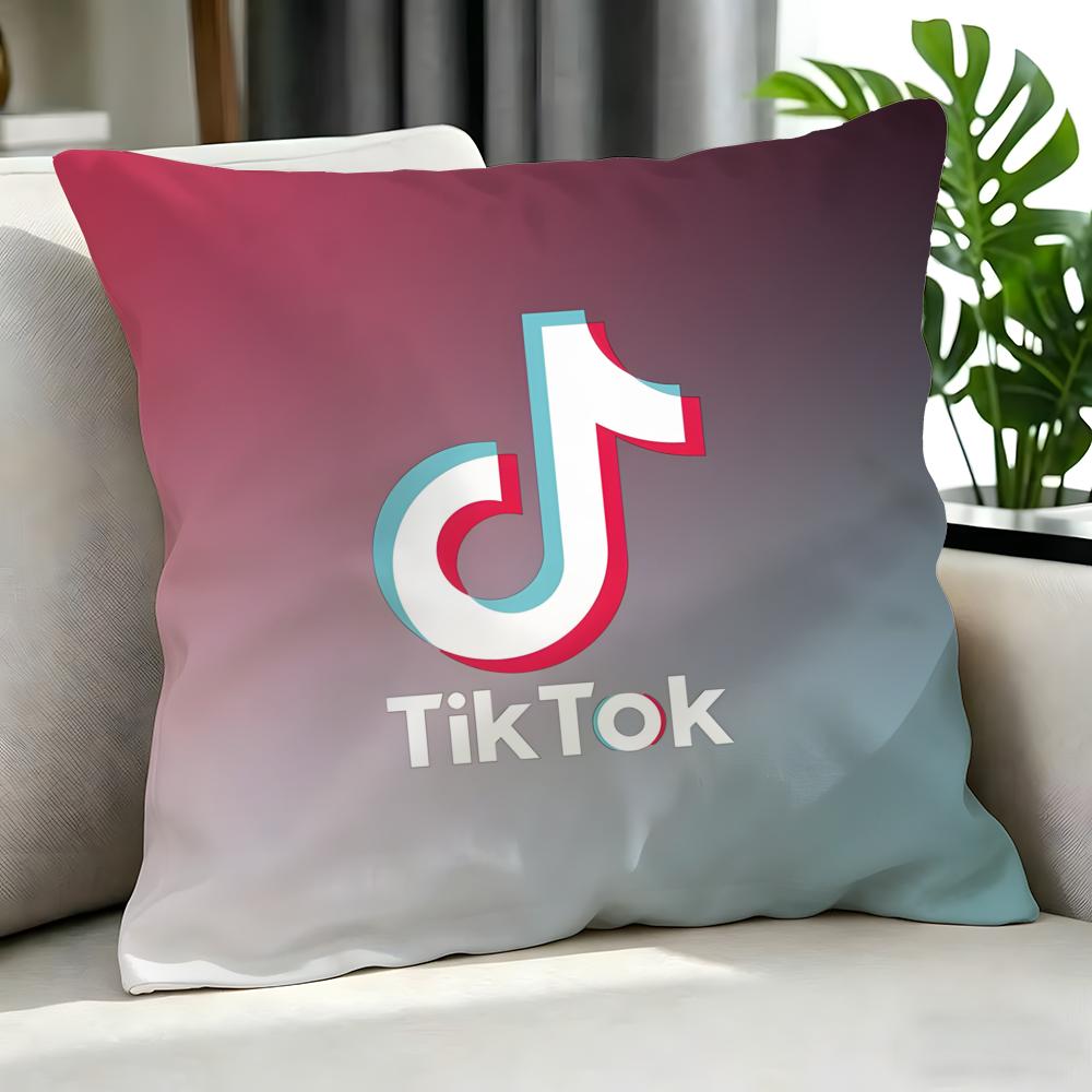 Social Tiktok Cushion Cover Cushion Cover Set 4Pcs 50X50 45X45 40X40 Pillowcase Decorative Sofa Home Decor