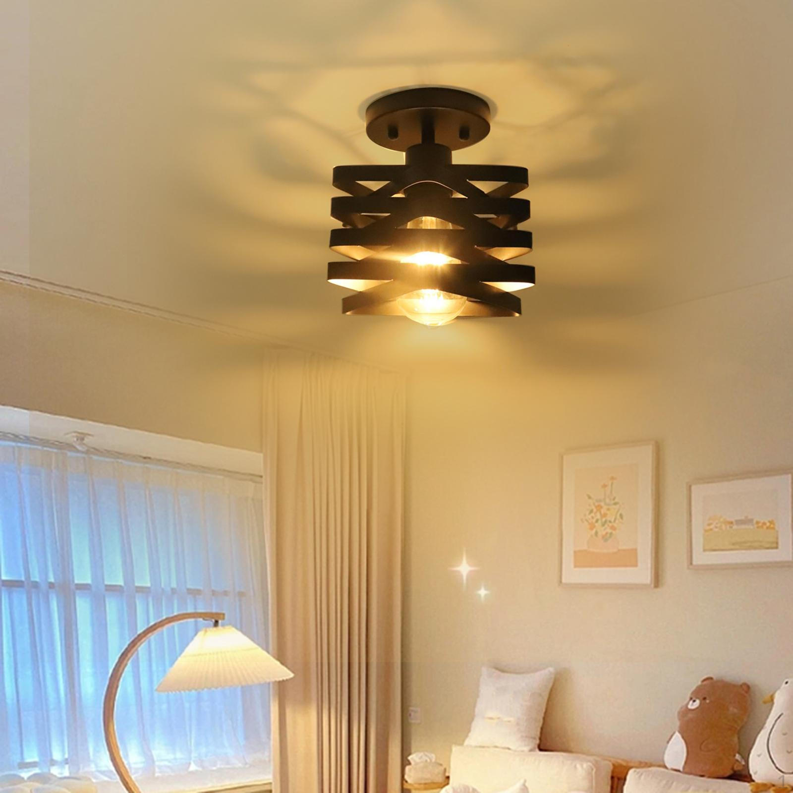 LED Ceiling Lamp Shades Light Cover Decorative Laundry Wrought Iron Bar Decor Hallway Tea Room