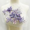 Sequins Flower 3D Embroidery Patches Handmade Lace Fabrics Applique Embroidered Floral Patches