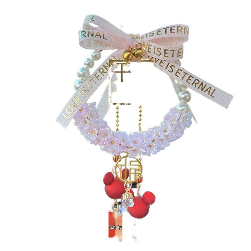 High-End Peace & Joy Feather Rearview Mirror Pendant