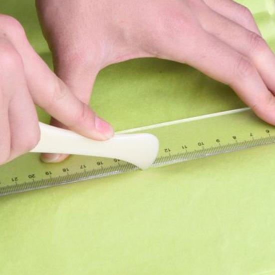 2Pcs/Set DIY Paper Leather Crafts Plastic Folder Creaser Scoring Creasing Tool