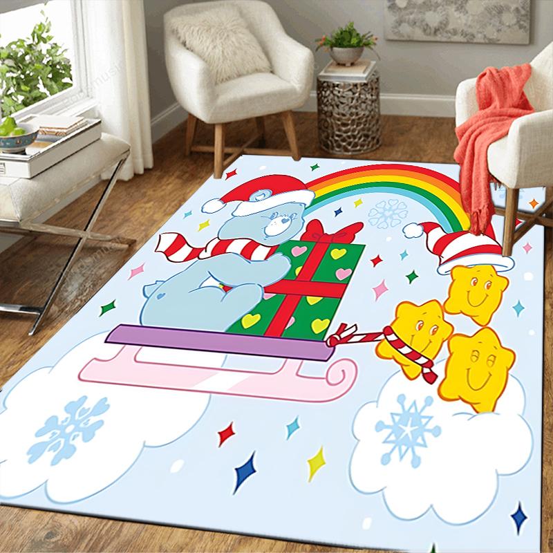 1Pc Christmas Bears Rainbow Rug Office Carpet Indoor Outdoor Doormat Nonslip Soft Living Room Christmas Halloween Gift D922180