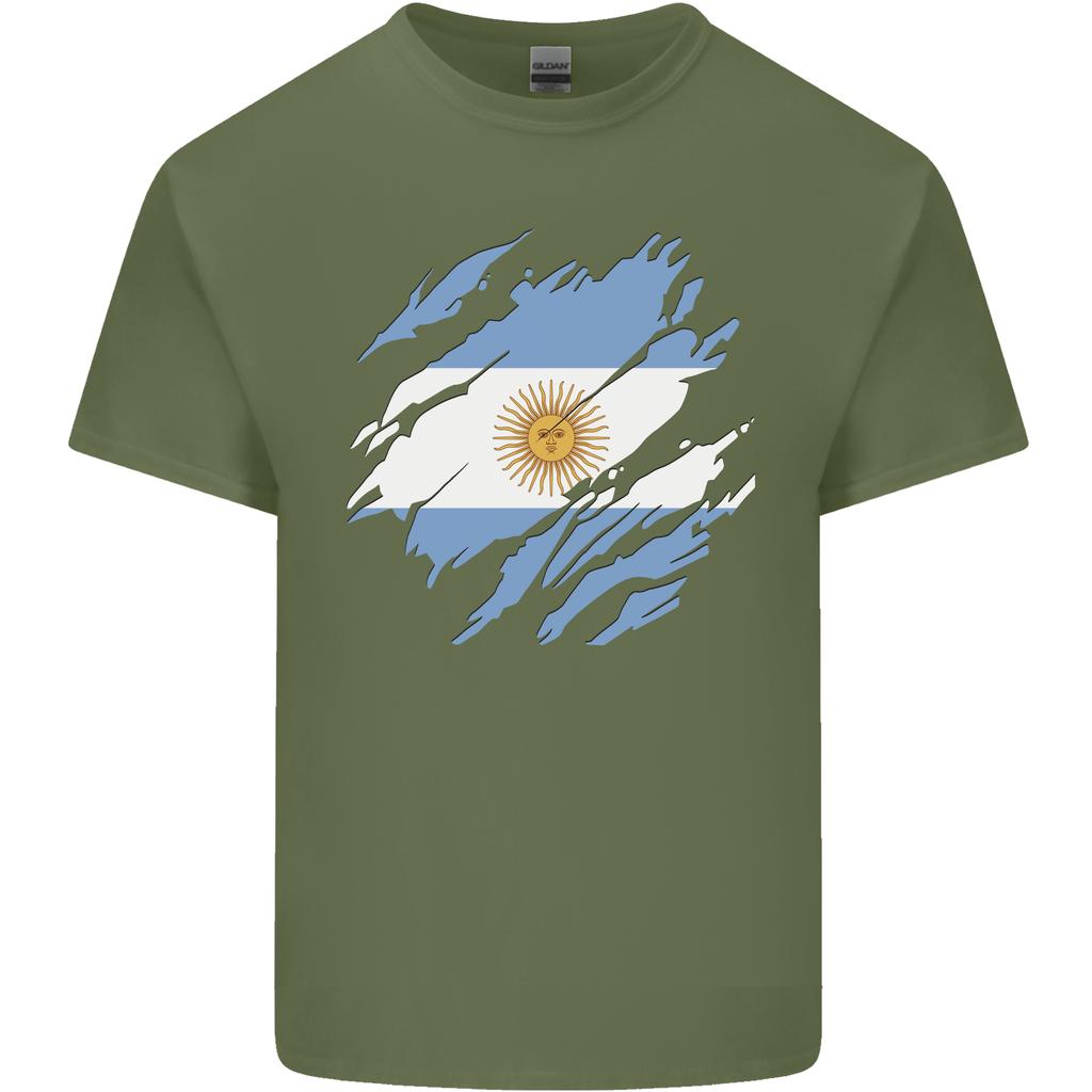 Torn Argentina Flag Argentinian Day Football Unisexs Light Cotton Tshirt