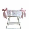 Creative Bowknot One-Year-Old Birthday Cap Embroidery Lace Edge Hanging Banner Ball Pink Blue Birthday Hat First Birthday