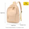 Solid Color Nylon Backpack Large Capacity Korean Style School Bag Rear Plug-in Box Design Travel Backpack for Adults Student