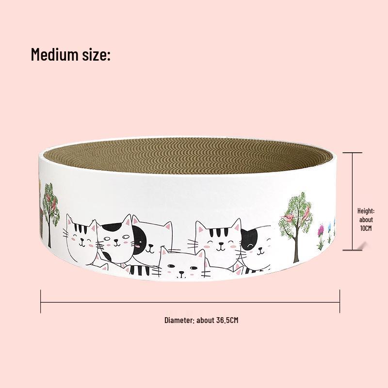 

Большая круглая лежанка для кошек из гофрированного картона и когтеточка - износостойкая и не линяющая для всех сезонов