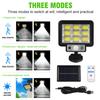 Solar LED Lights Outdoor Waterproof Motion Sensor 3 Modes 72/108/117COB Solar Flood Wall Lamp Street Garden Porch Garage Light