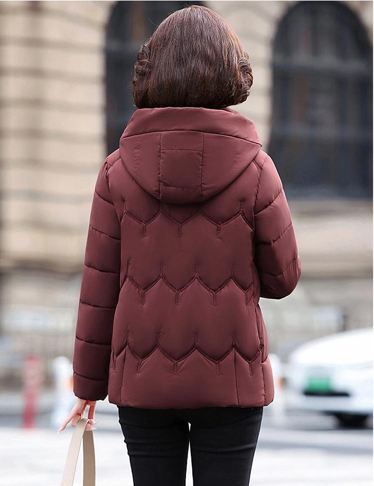 Women’s Short Hooded Windproof Thicken Warm Winter Jacket Gift for Mom