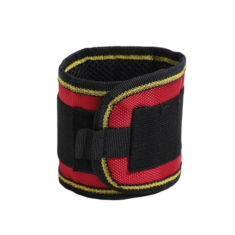 Magnetic Wristband For Tool Adjustable Strap MultiPocket Organizer For Electricians Carpenters Tool Belt Workband