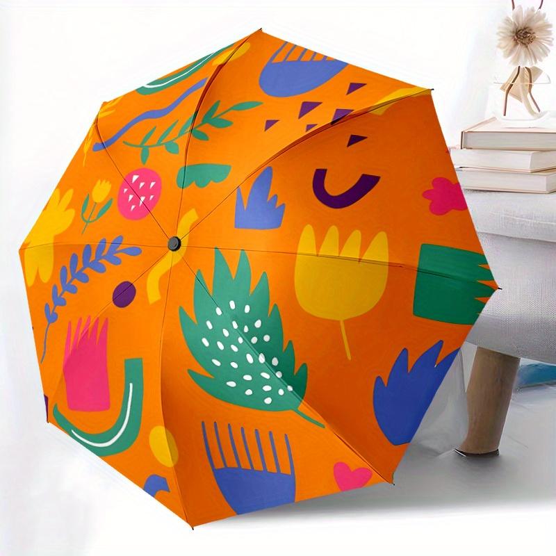 1pc Floral-patternedAutomatic Open/close, All-Season Portable Folding Umbrella for Friends, Travel, Everyday, Events yy250806062