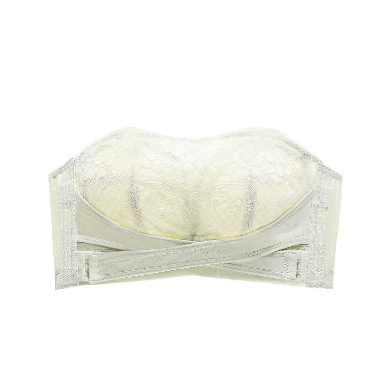 Plus Size Bez ramínek Trubkový top Dámské Sexy Krajkové spodní prádlo Bezešvé Bezdrátové podprsenky Protiskluzová Nevyztužená Podprsenka Sexy Dámské Spodní prádlo