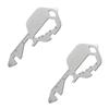 Stainless Steel Key Shaped Multitool Keychain Mini Multifunctional Screwdriver Bottle Opener Slotted Keychain Pocket Repair Tool
