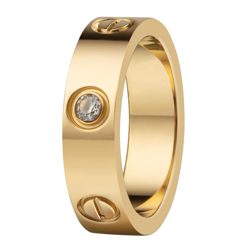 Modering für Paare aus Edelstahl in Roségold, Titanstahl Paar Zirkonring, Luxusschmuck für Damen und Herren, Hochzeitsgeschenke