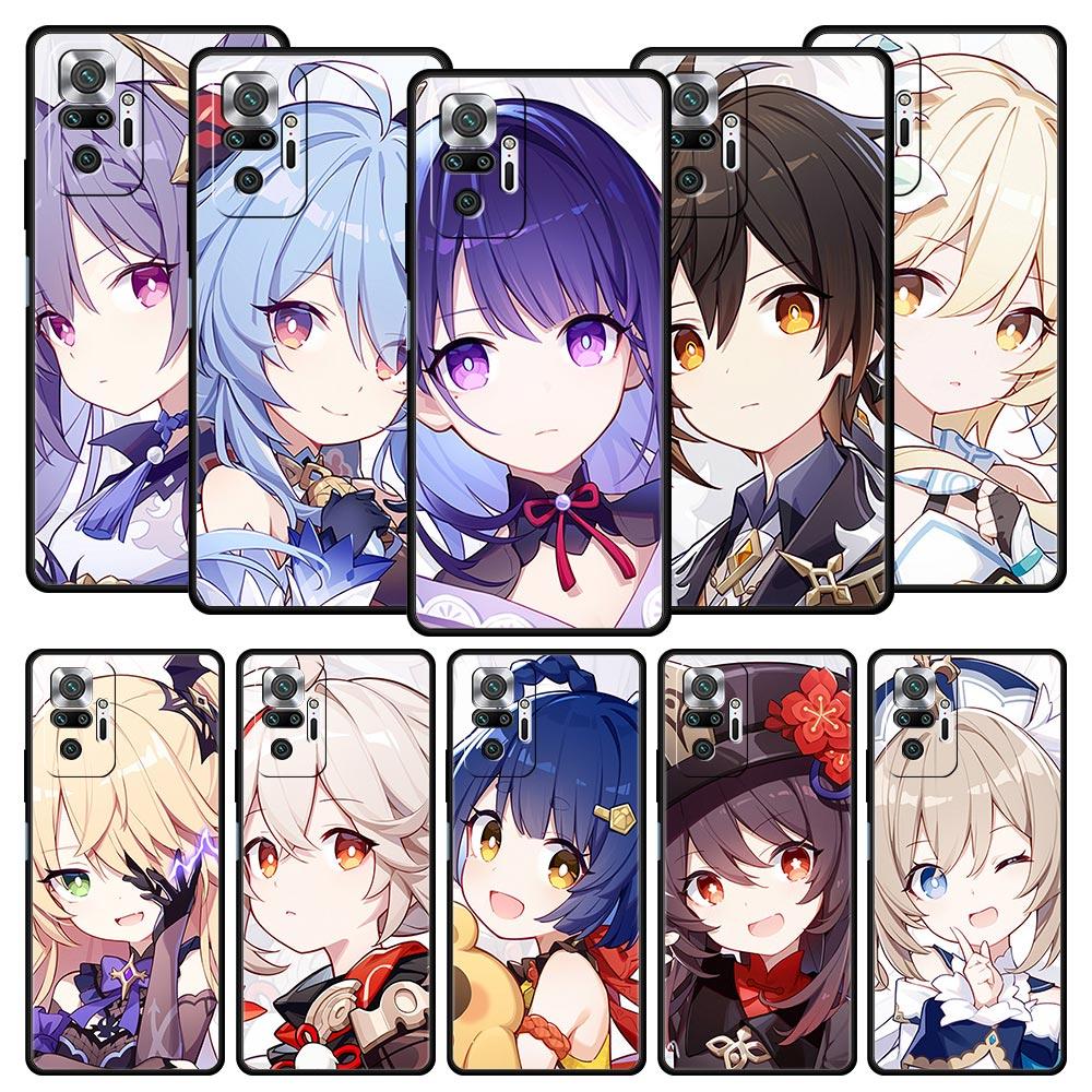 Genshin Impact Game Phone Case For Xiaomi Redmi Note 12 11 10 Pro Plus 10S 9S 9 9T 8T 9C 9A 8 7 K40 Gaming Silicone Cover