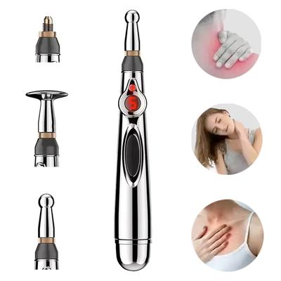 Active 3In1 Electronic Acupressure Pen - 3 Heads, Electromagnetic Pulse Massage, Point Massager