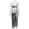 Sommer Damen unregelmäßig ausgehöhlt rückenfrei Schlitz Nachtclub Sexy Spice Girl trägt ein Neckholder-Kleid