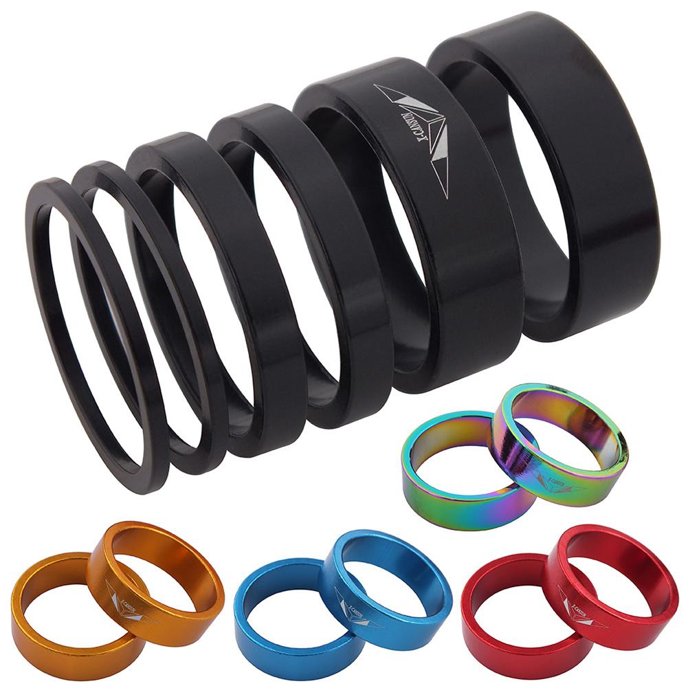 6Pcs Bike Headset Ring 2/5/10mm Bicycle Headset Spacer Bicycle Washer Spacing Pad Aluminum Alloy for 28.6mm Front Fork Bike