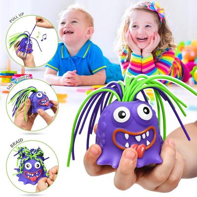 Fun Hair Pulling Monster Toy, Venting and Stress Relief Hair Pulling Fidget Screaming Novelty Toys, Different Screams Made by Hair Pulling for Kids