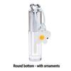 1Pcs Silver Heart-Shaped 2.5Ml Empty Lip Balm Tubes Transparent Lip Gloss Tube Container With Cap Cosmetic Sample Container