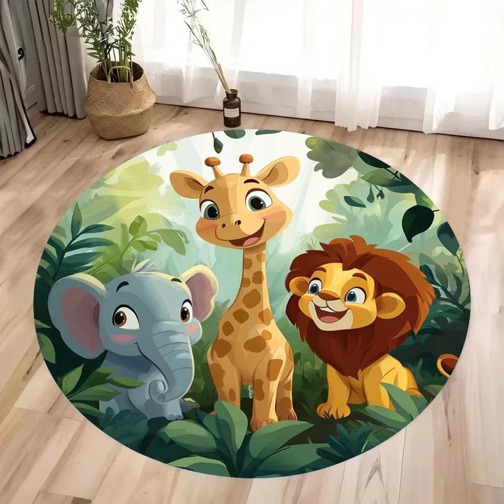 Der König der Löwen Runder Wohnzimmer Schlafzimmer Tisch und Stuhl Sofa Dekorteppich und Teppich Spielmatte