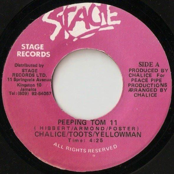 

7inch Record CHALICE / TOOTS / YELLOWMAN - Peeping Tom 11 NONE Stage Records 1985 Jamaica Reggae, Ska & Dub Used