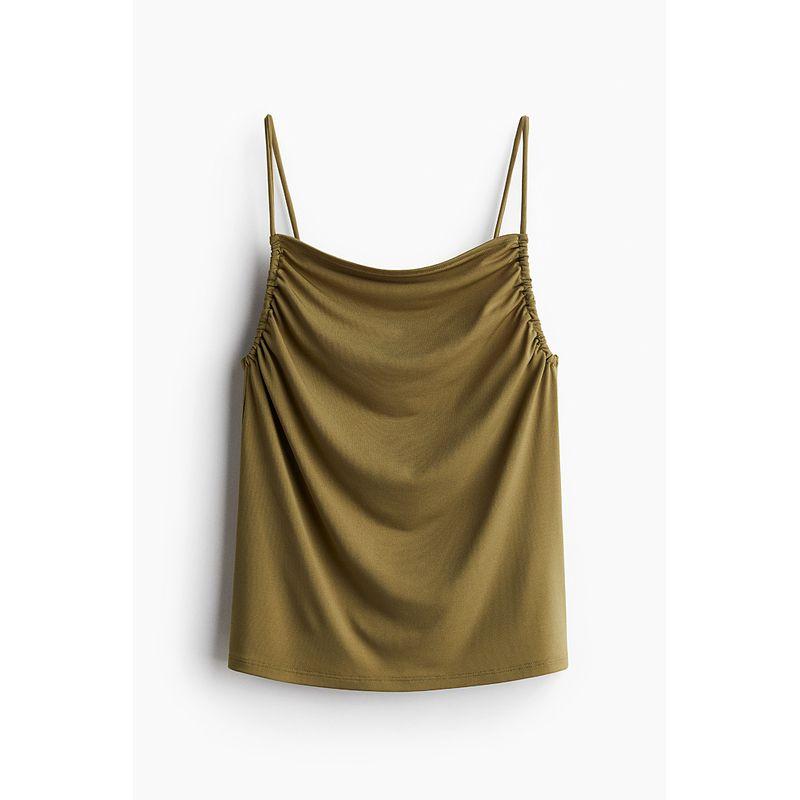 

HM 2025 Summer New Arrival Women s Clothing Fashion Casual Ruched Tied Top 1290225