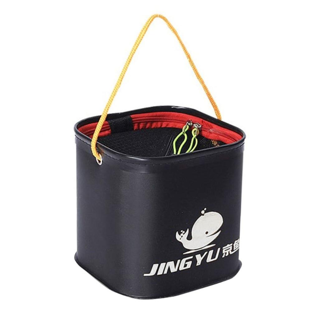 Collapsible Bucket with Handle Lightweight Folding Water Container Durable Camping Fishing Bucket for Outdoor-Travelling