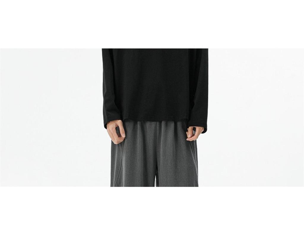 Unisex Dark Grey Paratrooper Pants - Spring/Autumn Loose Fit, Pleated, Wide-Leg Trend