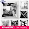 Modern Gray Black Abstract Geometric Cushion Cover Home Decor Pillow Cover Sofa Throw Pillow Cover X X X X