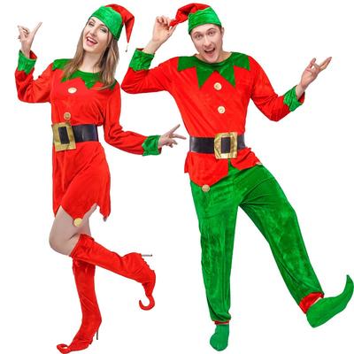 Men's Christmas Suit Women's Christmas Dress, Couple's Christmas Cosplay Masquerade Costume