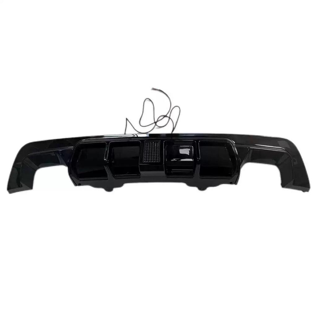 BMW 5 Series E60 Rear Lip Diffuser with Lights (2005-2009) - MP Style Carbon Fiber Body Kit