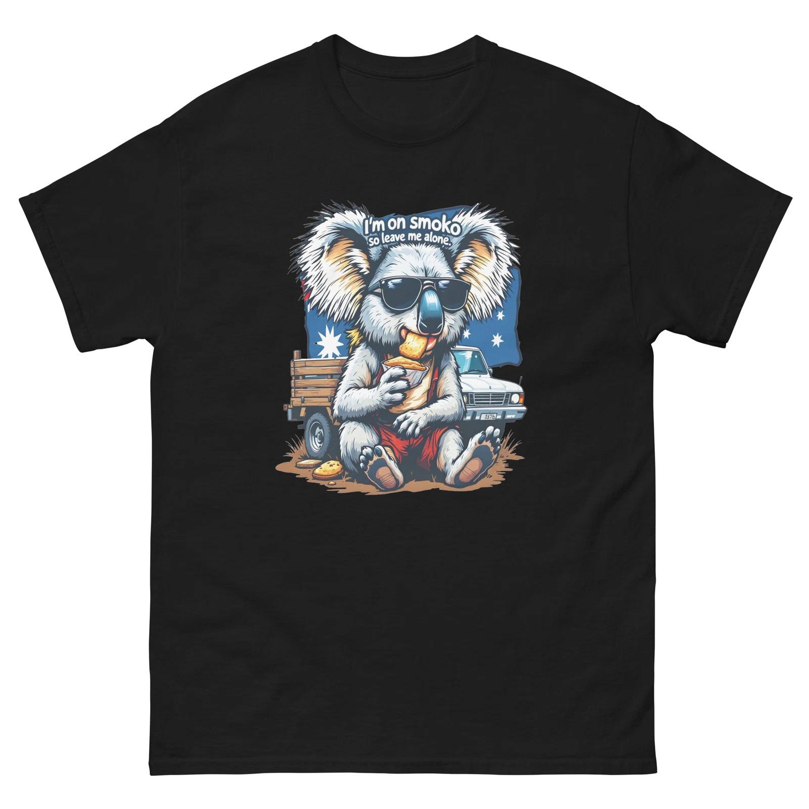 I m On Smoko Koala Eating a Pie Fun T-Shirt 2XL