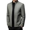 Mens Trend Smart Casual Windproof Faux Leather Jackets Male Bomber Retro Stand Collar Black Slim PU Zip-up Coats Streetwear