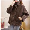 Lamb Fleece Cardigan Jacket Women's Winter Loose Thickened Student Lapel