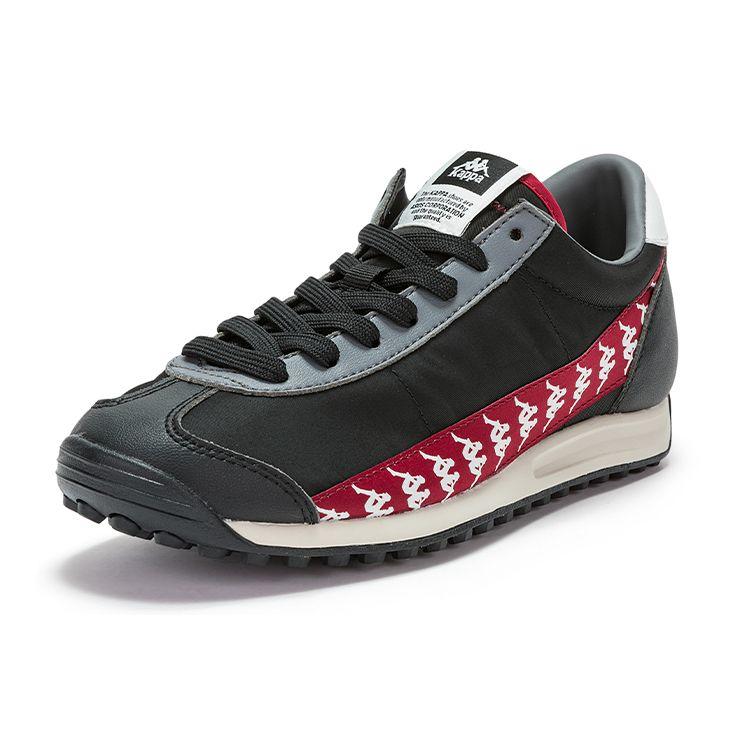 Kappa Commuting Casual Retro Slip-Resistant Durable Lightweight Low-Top Running Shoes Unisex sneaker Black Red K0CY5MM18-990