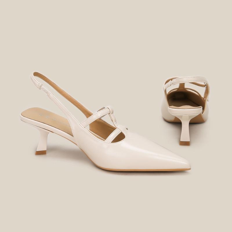 H968-1 Summer new bag head high heels with skirt pointed sandals and thin heels