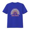 Retro Dog Mom Rainbow Paw Print Heart Casual T Shirt Vintage Washed Designer Clothes Comfortable Top For Everyday Wear