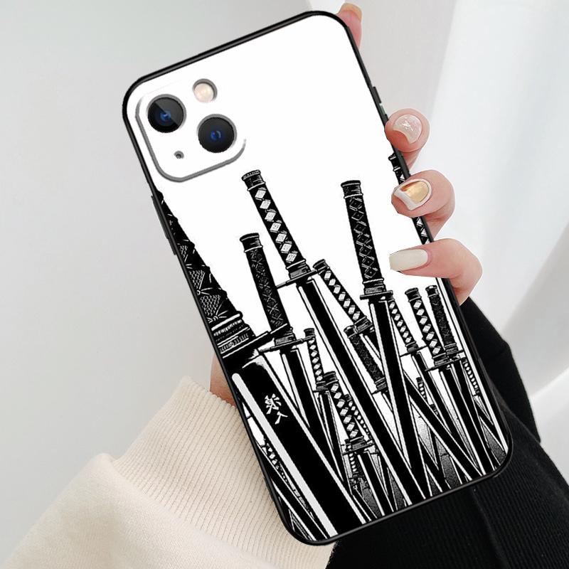 Japan Samurai Ninja Ronin Phone Case For iPhone 17 Pro Max 14 13 12 11 15 16 Pro Max mini 16 15 Plus 16e 17 Air Cover