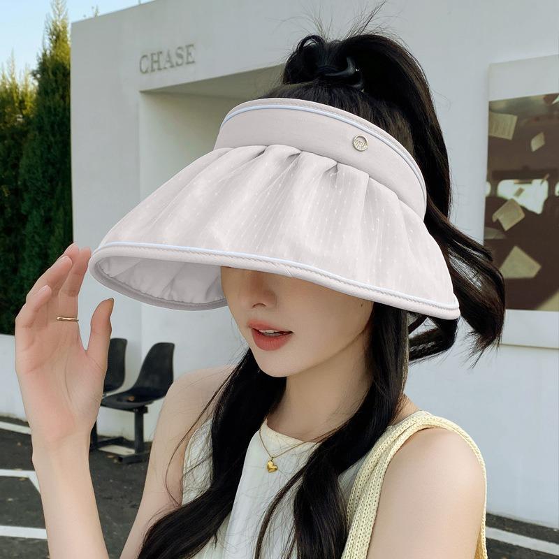 Shell Sunscreen Empty Top Hat Women's Summer New Headband Sun Hat Outdoor Travel Sun Hat Adjustable Beach Hat