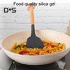 12Pcs Silicone Kitchenware Set Turner Spatula Spoon Non-Stick Heat Resistant Cooking Utensils with Wooden Handles Storage Bucket for All Cookware