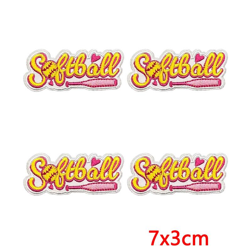 10PCS Softball Themed Iron On Patches, Softball Bow & Unicorn Embroidery Patches, Patches for Clothing DIY Decoration